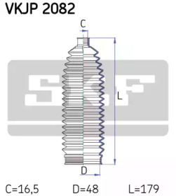 Гофрированный кожух / прокладки SKF для VW BORA Variant (1J6) 2.3 V5